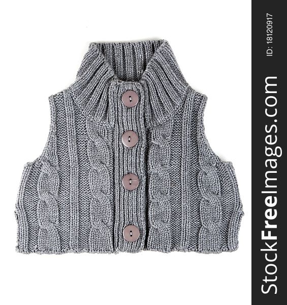 Grey Knitted Waistcoat