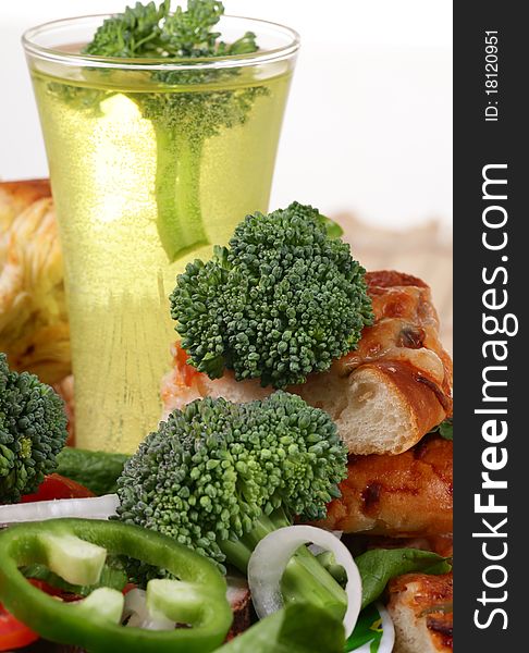 Conceptual image of healthy salad with drink. Conceptual image of healthy salad with drink.