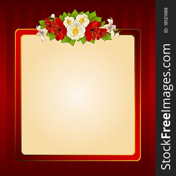 Background with beautiful bouquet from flowers