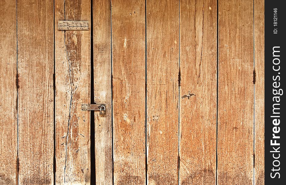 Old wooden texture door background. Old wooden texture door background