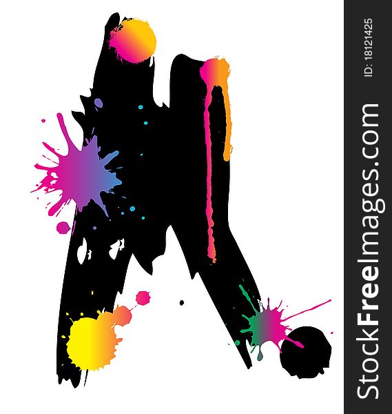 Abstract colorful image with blots. Abstract colorful image with blots.