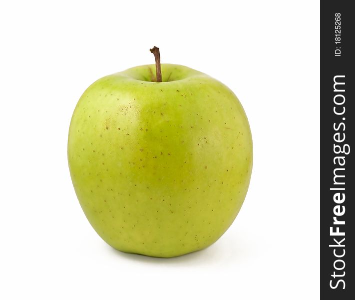 Photo of a green apple isolated on white background