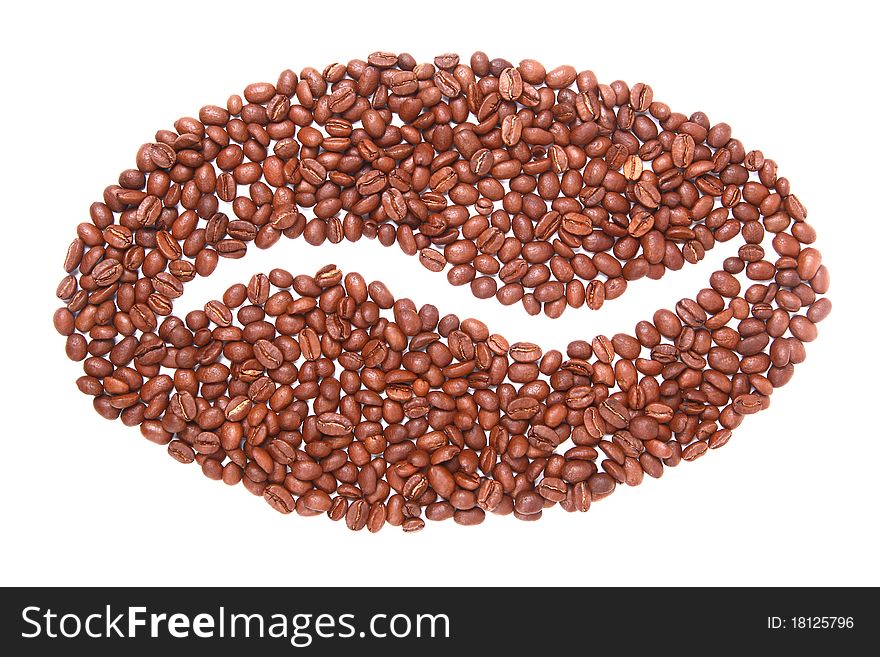 Coffee bean made of coffee beans