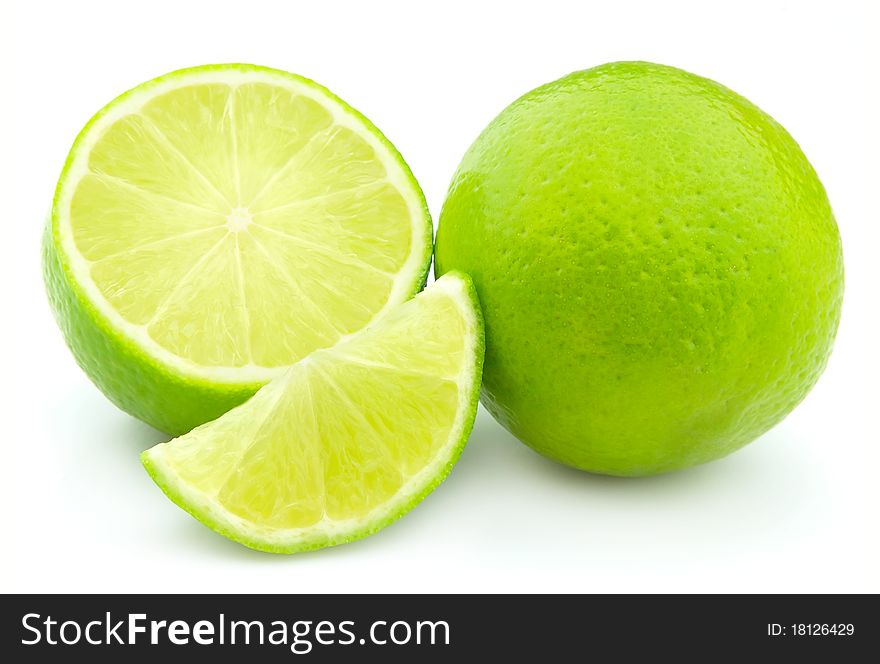 Lobes of a lime closeup. Lobes of a lime closeup