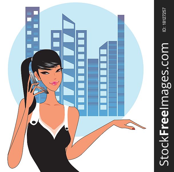 Business office women  Illustration