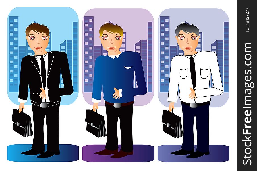 Business Office People  Illustration