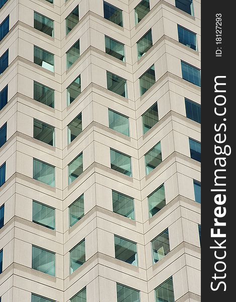 Office building detail with windows pattern