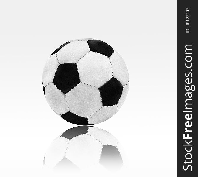 Soccer ball on white background illustration