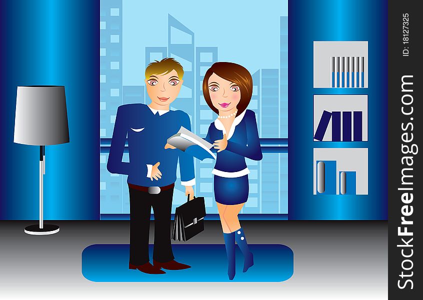 Business office people  Illustration