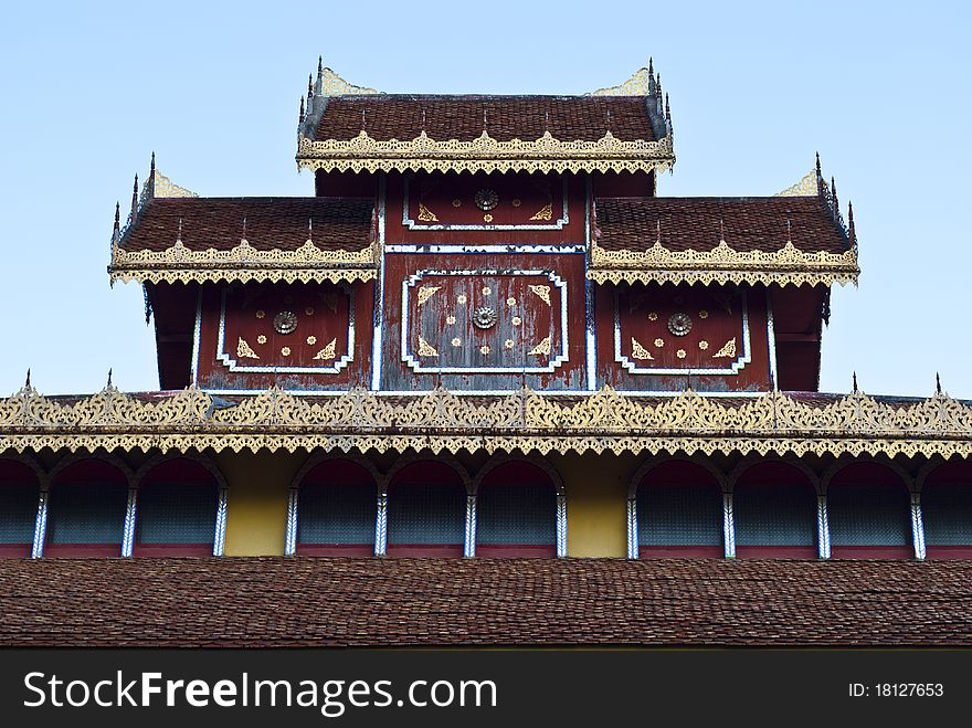 Roof of a very old temple. Roof of a very old temple