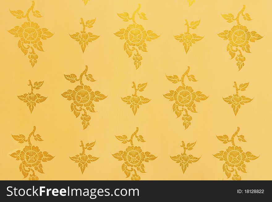 Golden flower background and texture