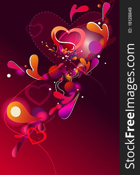Abstract love background for valentine day