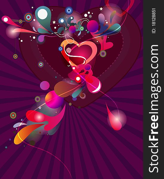 Abstract love background for valentine day