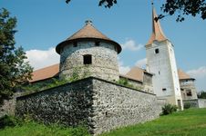 Fortified Church With Defense Wall. Racos, Romania Stock Photo Fortified Church With Defense Wall. Racos, Romania Stock Photo