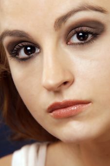 Closeup Portrait Of Beautiful Female Model Stock Image Closeup Portrait Of Beautiful Female Model Stock Image