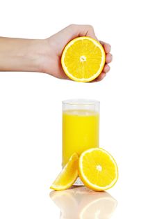 Glass With Orange Juice Royalty Free Stock Photo
