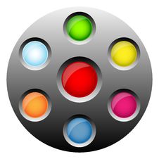 Round Web Buttons Stock Photos