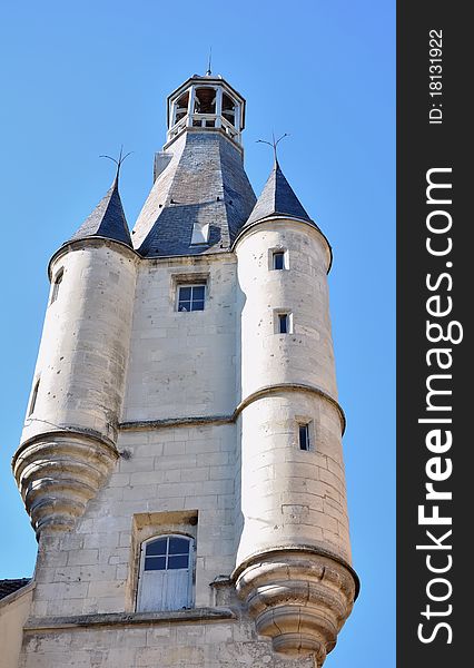 Old stone building consisting of turrets