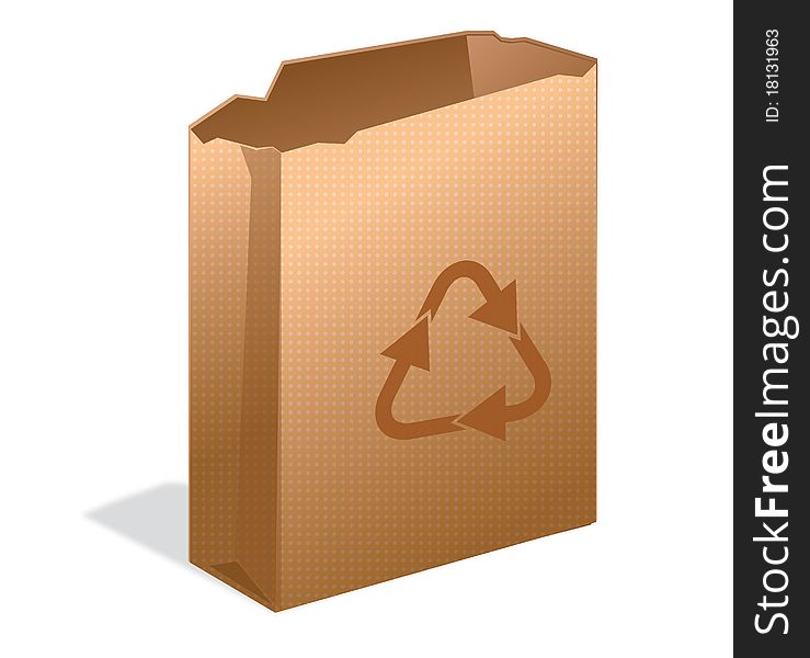 A recycle paper bag illustration