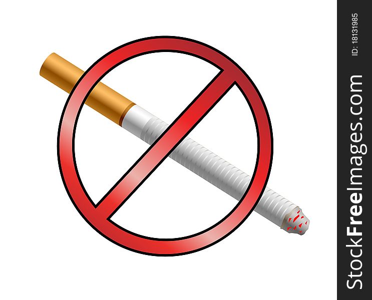 No Smoking sign illustration on white background