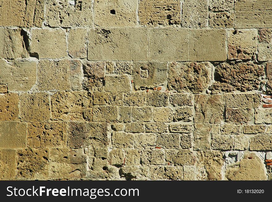 Stone wall with bricks, ideal for background. Stone wall with bricks, ideal for background