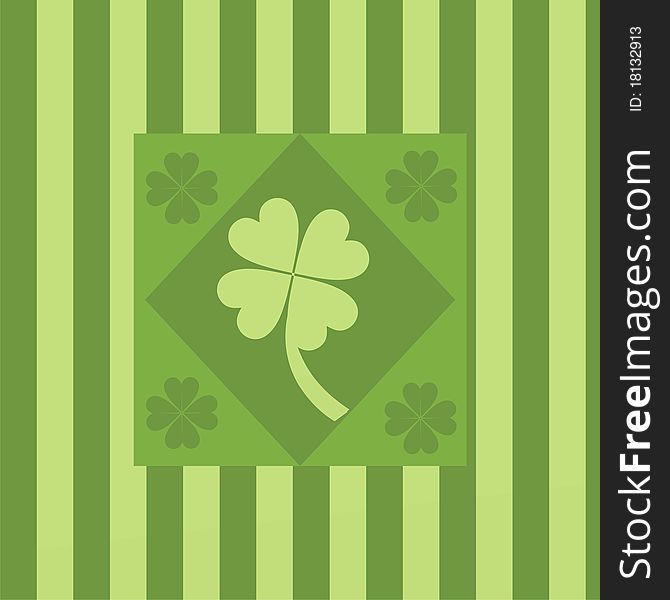 Cute green background with clovers. Cute green background with clovers