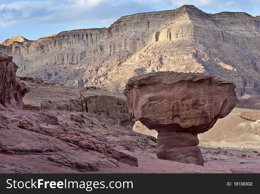 Geological formations in Timna park, Israel