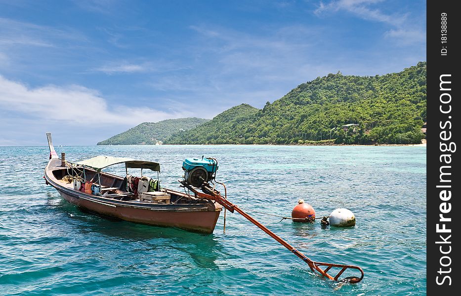 Long tail boat at Phiphi island, Thailand