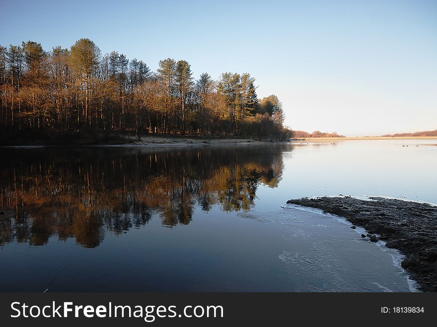 A Flat Calm on a Winter Lake