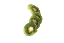 Fresh Tasty Kiwi In White Stock Images