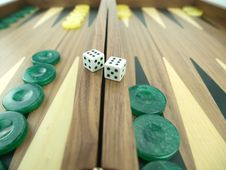Backgammon Set With Dice Royalty Free Stock Photography Backgammon Set With Dice Royalty Free Stock Photography
