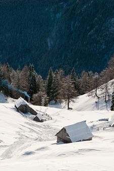 High Alpine Meadow In Winter Stock Images High Alpine Meadow In Winter Stock Images