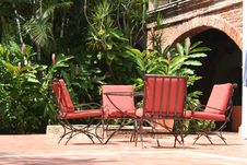 Luxury Hotel Garden Stock Photography