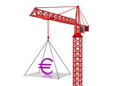 Euro Rise Up. 3d Render. Stock Photos