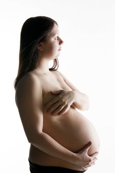 Nude Pregnant Woman Stock Photography