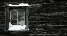 Snow-covered Window Stock Photography