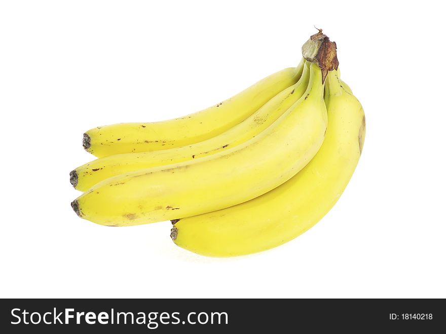 Bunch of bananas isolated on white background