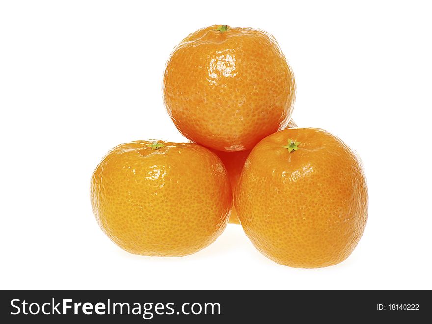 Tangerine isolated on white background