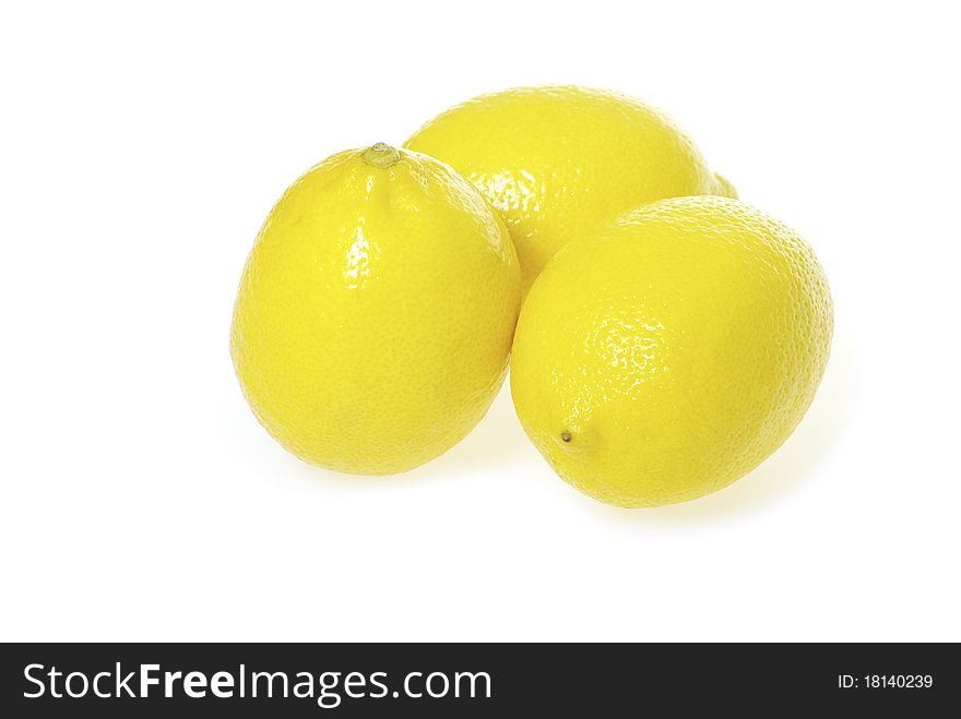 Lemons isolated on white background