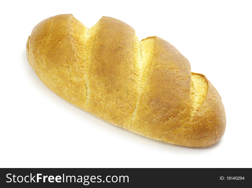 Loaf of bread isolated over white background
