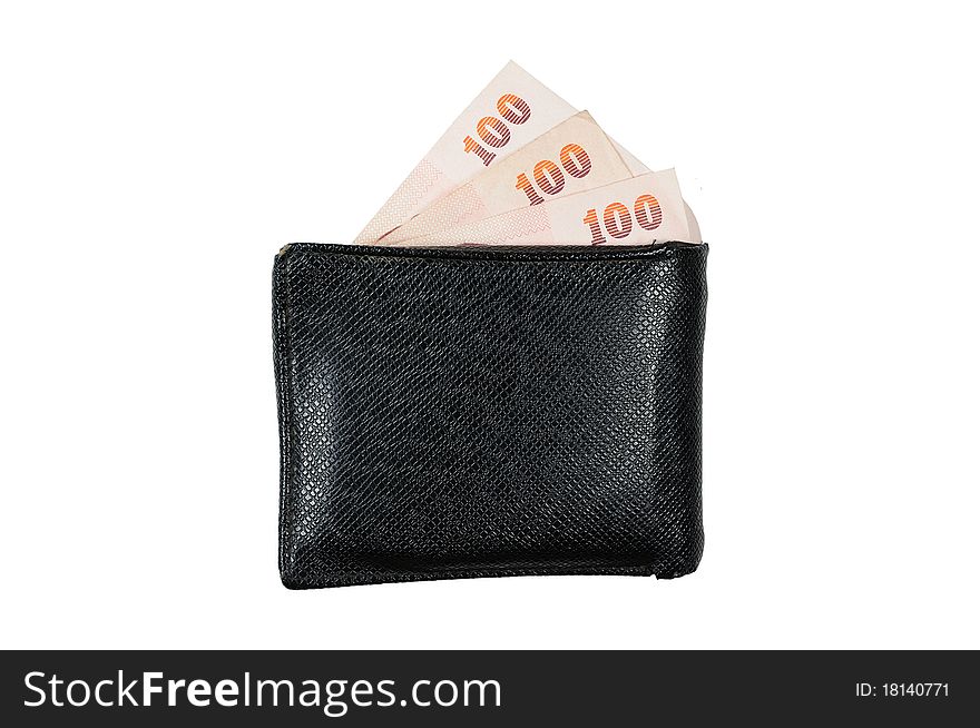 Leather Wallet With Money Inside