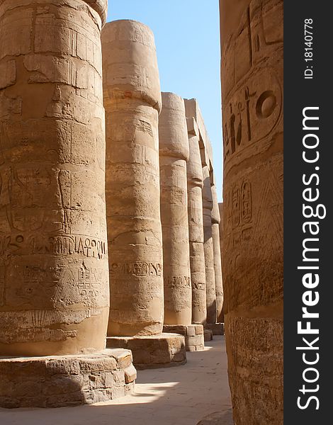 A photo of Karnak temple in Luxor Egypt. A photo of Karnak temple in Luxor Egypt