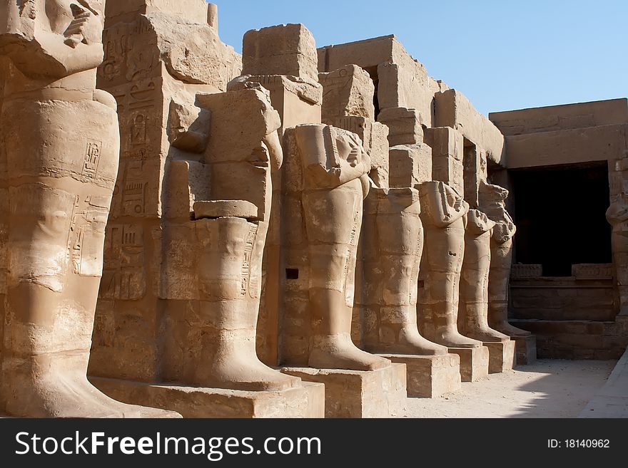 Ancient karnak temple in luxor in egypt