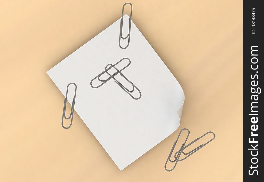 Sheet of paper and paper clip