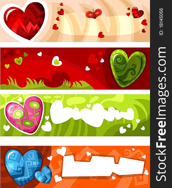 vector Illustration of a valentine card
