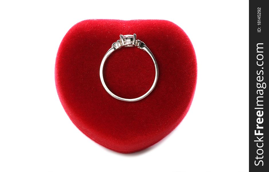 Valentines day ring with heart box