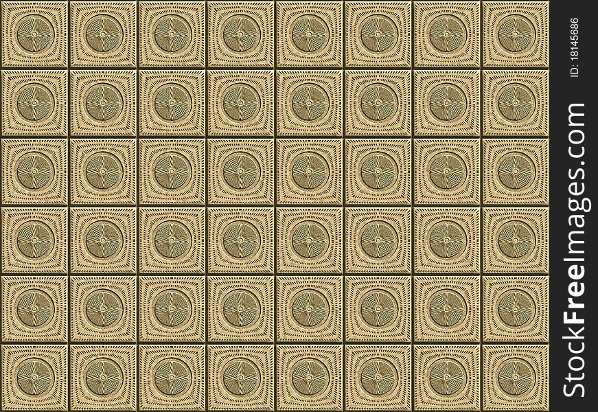 Seamless pattern consist the beige carved cubes. Seamless pattern consist the beige carved cubes