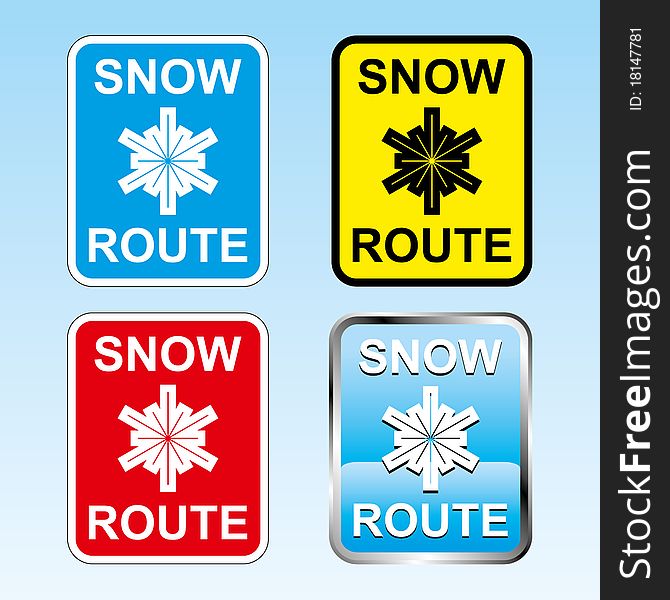 Snow Route Sign