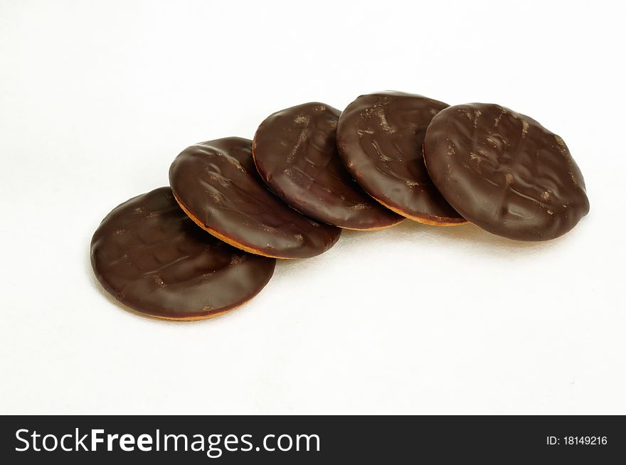 Isolated cakes on white background