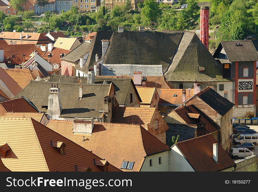 Historical town on Vltava river. Historical town on Vltava river